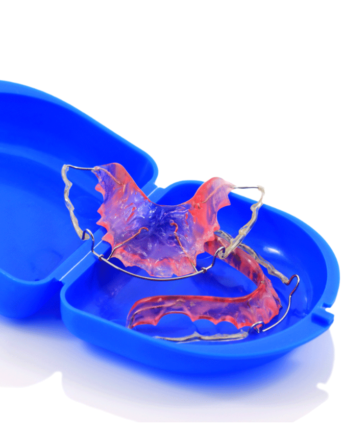 two retainers in a portable case